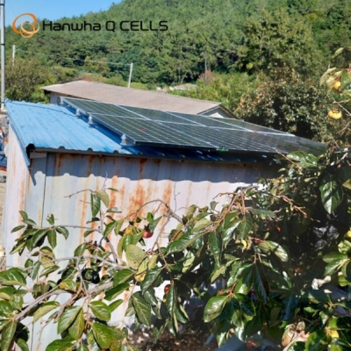 한화 3kw 여수시 콘테이너 지붕형 주택용 태양광발전 전국설치
