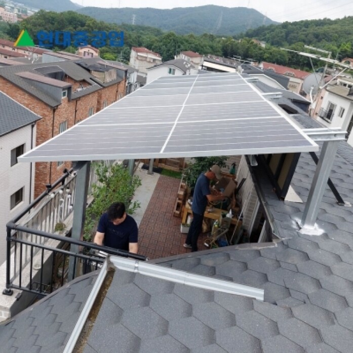 9kw 현대솔루션 태양전지 태양광발전 주택용 설치 전문업체